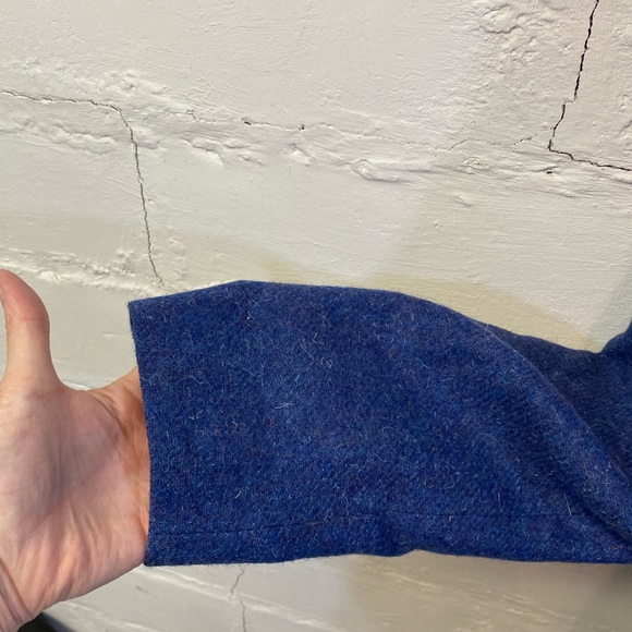 Vintage Ali Kong Custom Tailored Military Blazer in Blue Wool 4 Pockets Unisex - Picture 8 of 16